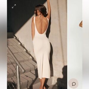 Meshki Janie Backless Knit Midi Dress